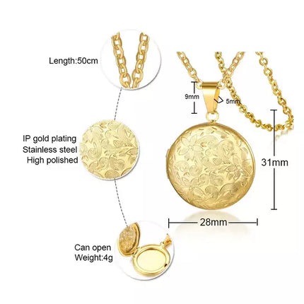 COLLAR RELICARIO LOTO GOLD