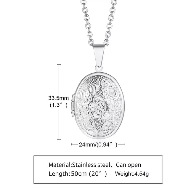 COLLAR RELICARIO MARBELLA SILVER