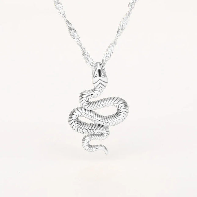 COLLAR SNAKE CLASSY SILVER