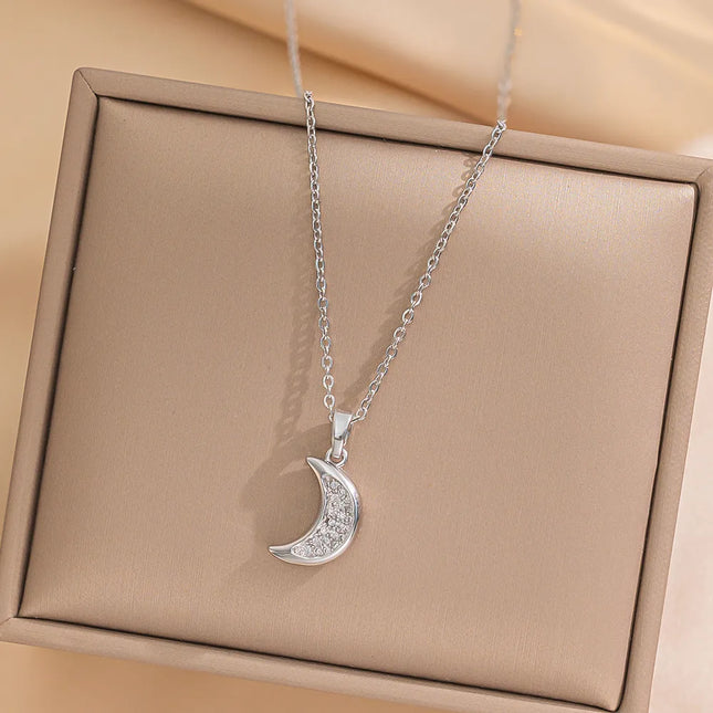 COLLAR LUNA CUBIC SILVER