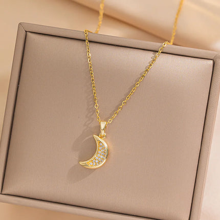 COLLAR LUNA CUBIC GOLD