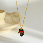 COLLAR HAMSA BLACK