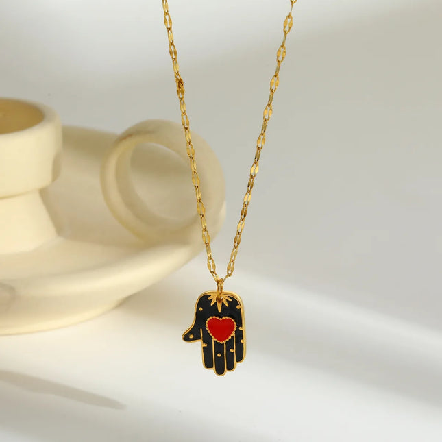 COLLAR HAMSA BLACK