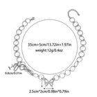 COLLAR CHOKER MARIPOSA SILVER