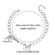 COLLAR CHOKER MARIPOSA SILVER