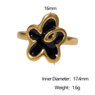 ANILLO FLOWER BLACK