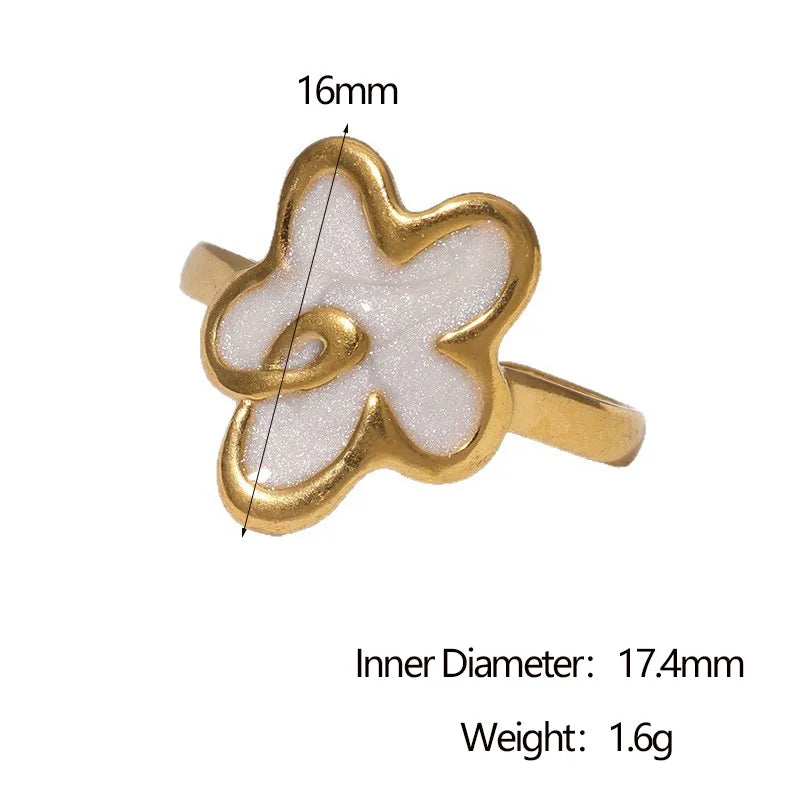 ANILLO FLOWER WHITE