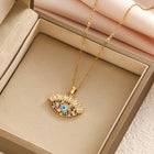 COLLAR EYES COLORIDO GOLD