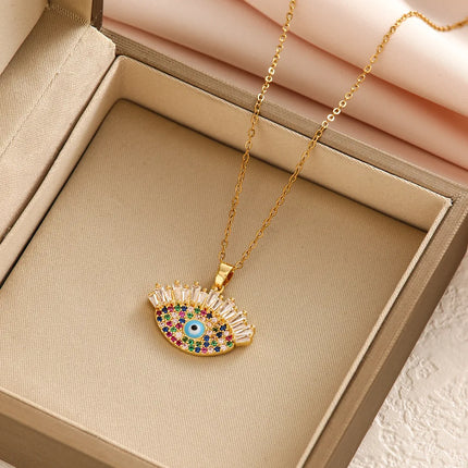 COLLAR EYES COLORIDO GOLD