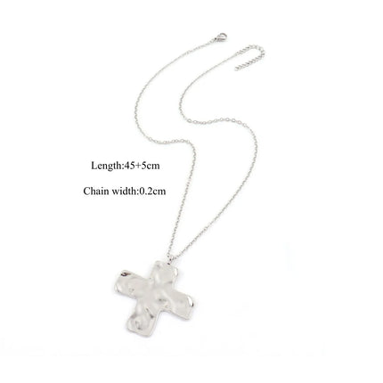 COLLAR CRUZ ARTESANAL SILVER