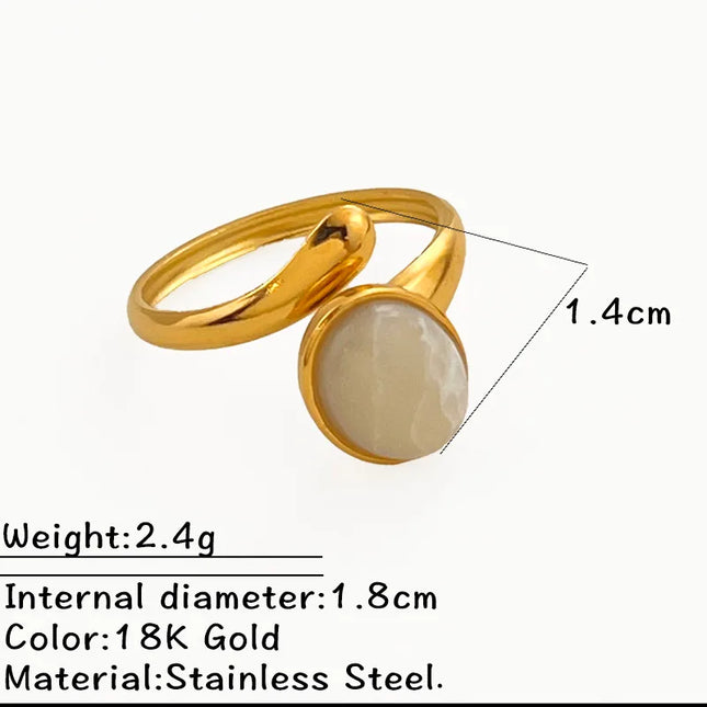 ANILLO CRUZADO OVALO NACAR