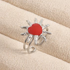 ANILLO FRIDA RED SILVER