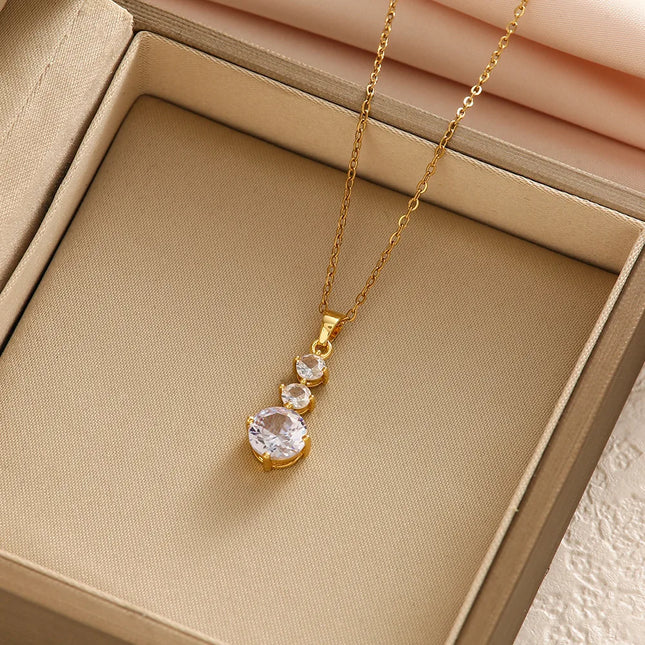 COLLAR TRIPLE CHARM GOLD