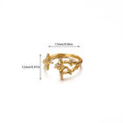 ANILLO STARS IRREGULAR GOLD