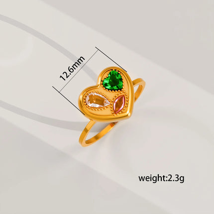 ANILLO HEART COLOURS CUBICS