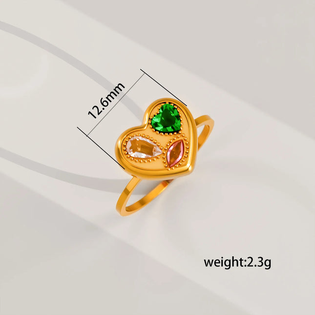 ANILLO HEART COLOURS CUBICS