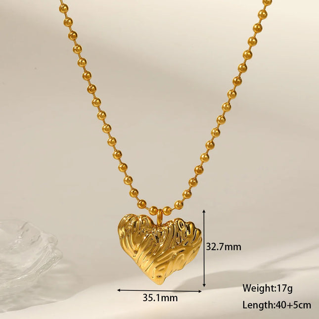 COLLAR CORAZON DE MELOCOTON GOLD