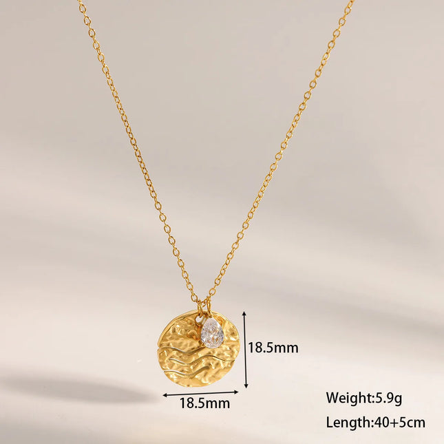 COLLAR MEDALLA WHIT DROP