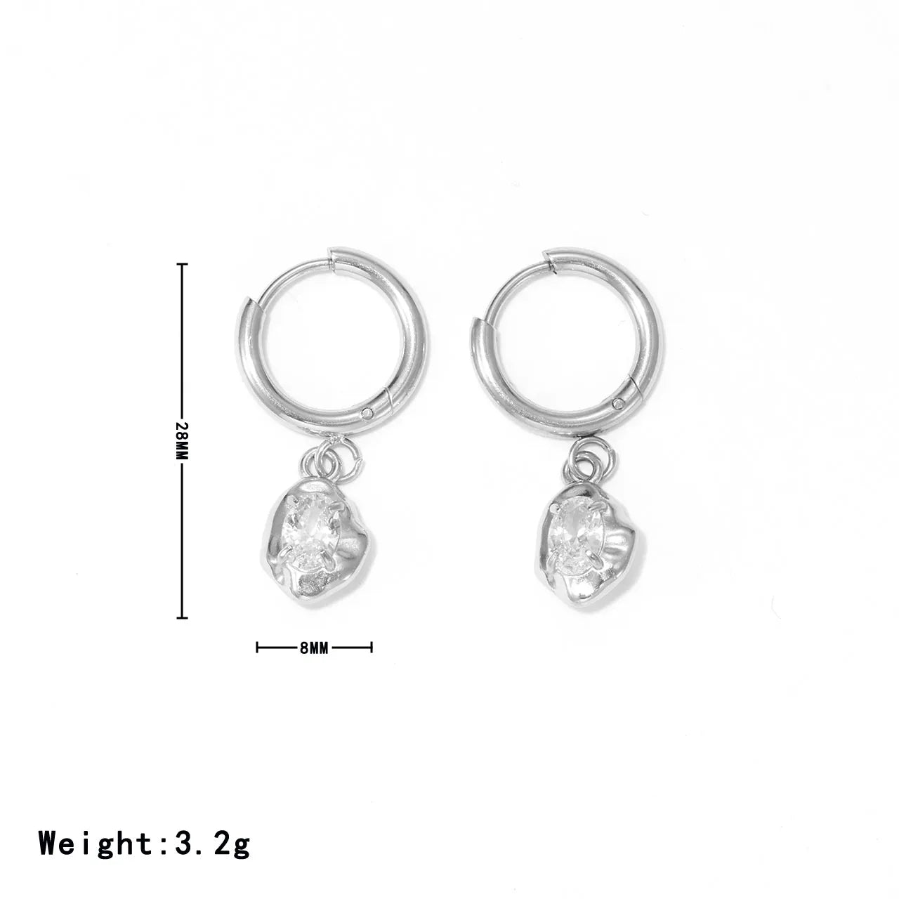 AROS HOOPS VINTAGE SILVER