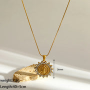 COLLAR MEDALLA SANTO LISA CUBIC