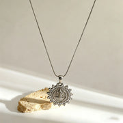 COLLAR MEDALLA SAN BENITO SHINY SILVER
