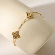 PULSERA TRES FLORES CUBIC