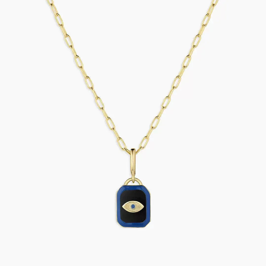 COLLAR DEVIL EYES BLUE BLACK