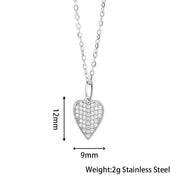 COLLAR CORAZON SHINY SILVER