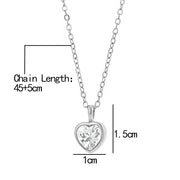 COLLAR CORAZON CIRCON SILVER