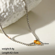 COLLAR TENNIS SILVER MIEL