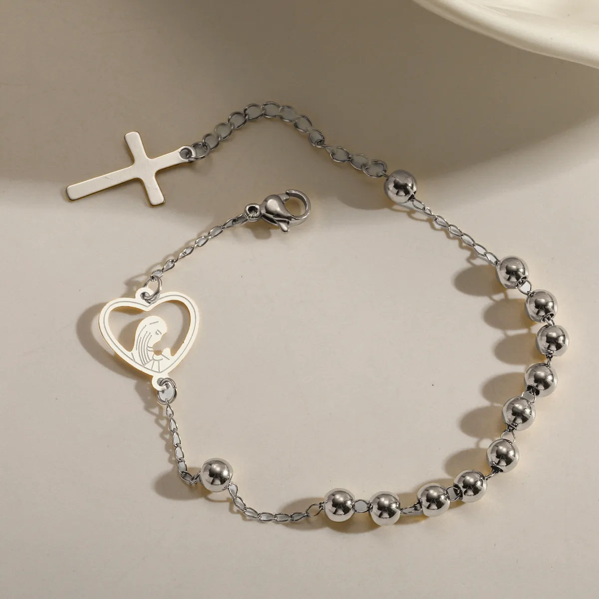 PULSERA DENARIO VIRGENCITA SILVER