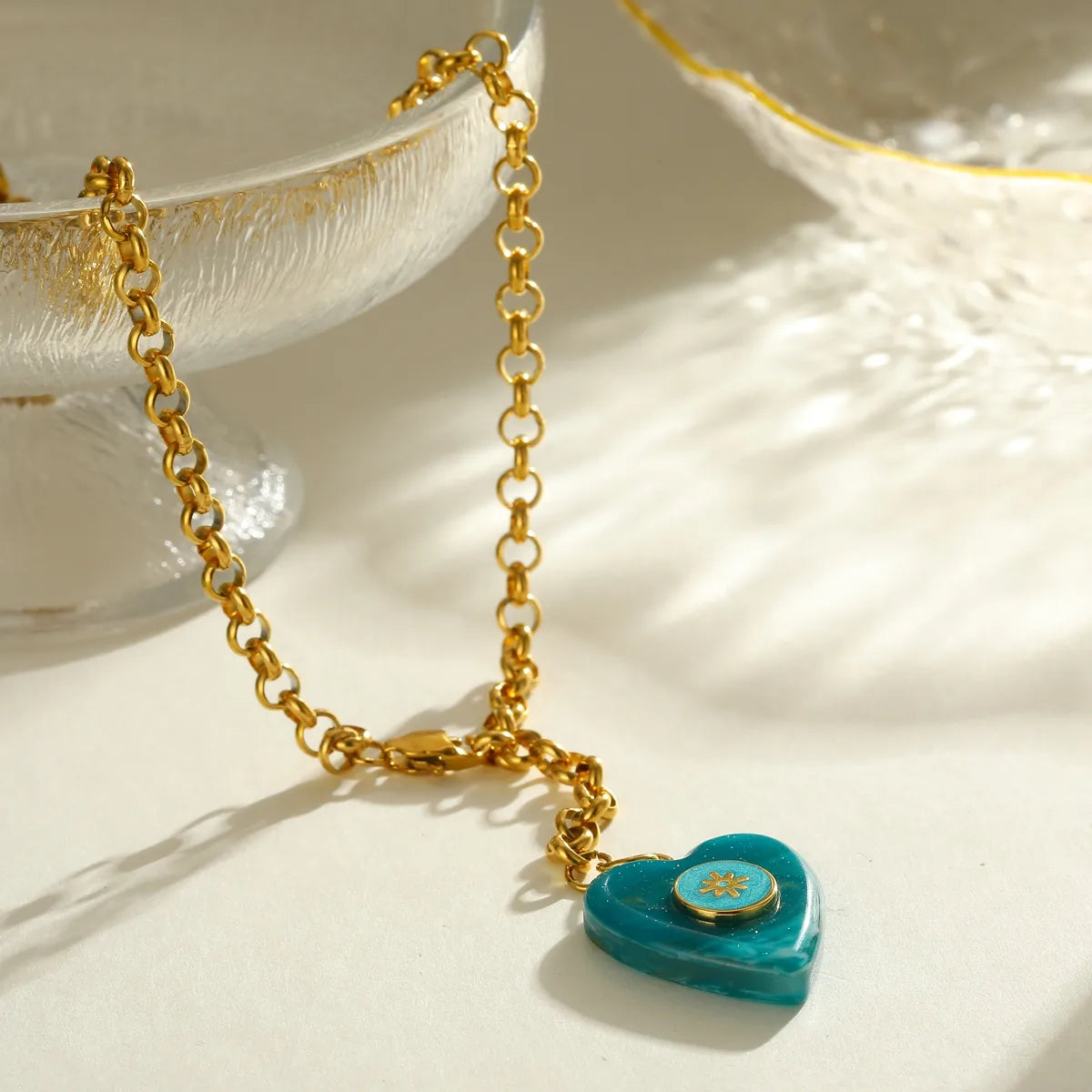 COLLAR PASTILLA HEART AZUL