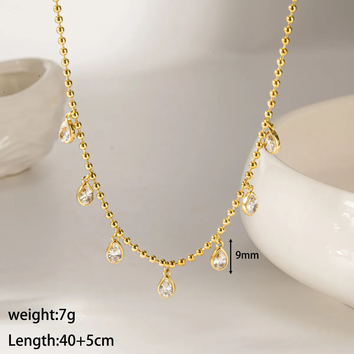 COLLAR BOLITAS GOTAS CUBIC