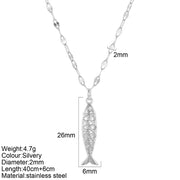 COLLAR PEZ GAVILAN SILVER