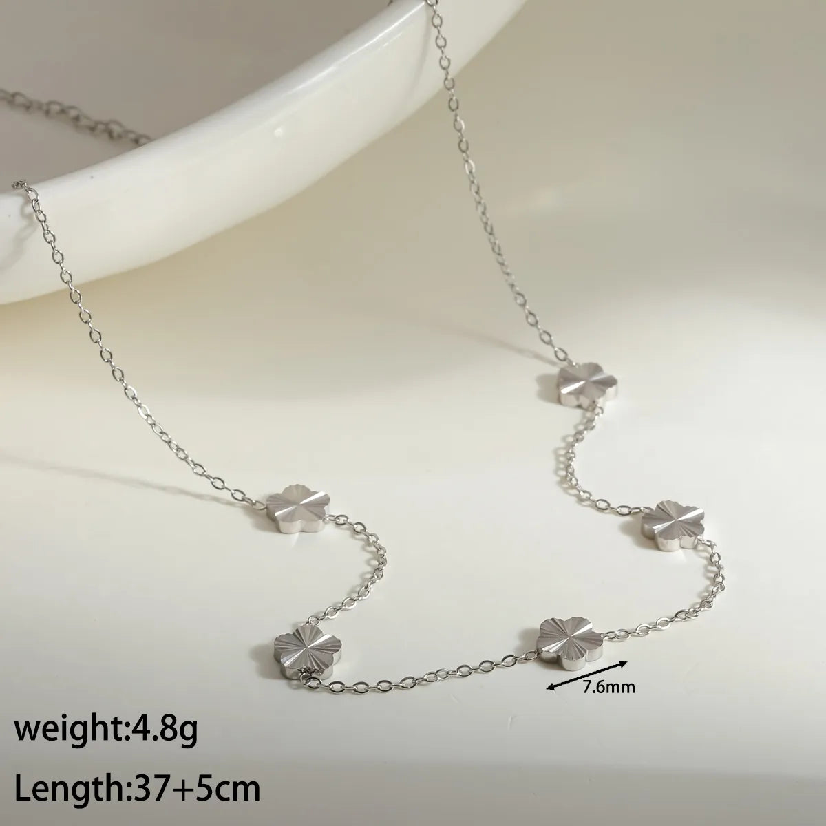 COLLAR TREBOLES SILVER