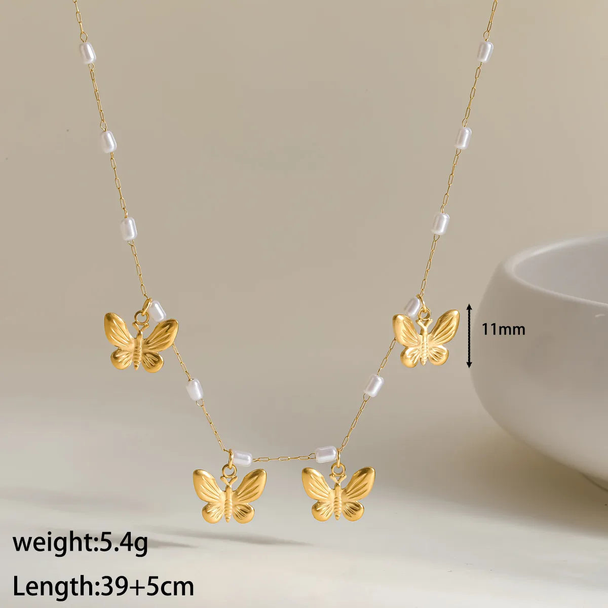 COLLAR PERLAS MARIPOSAS
