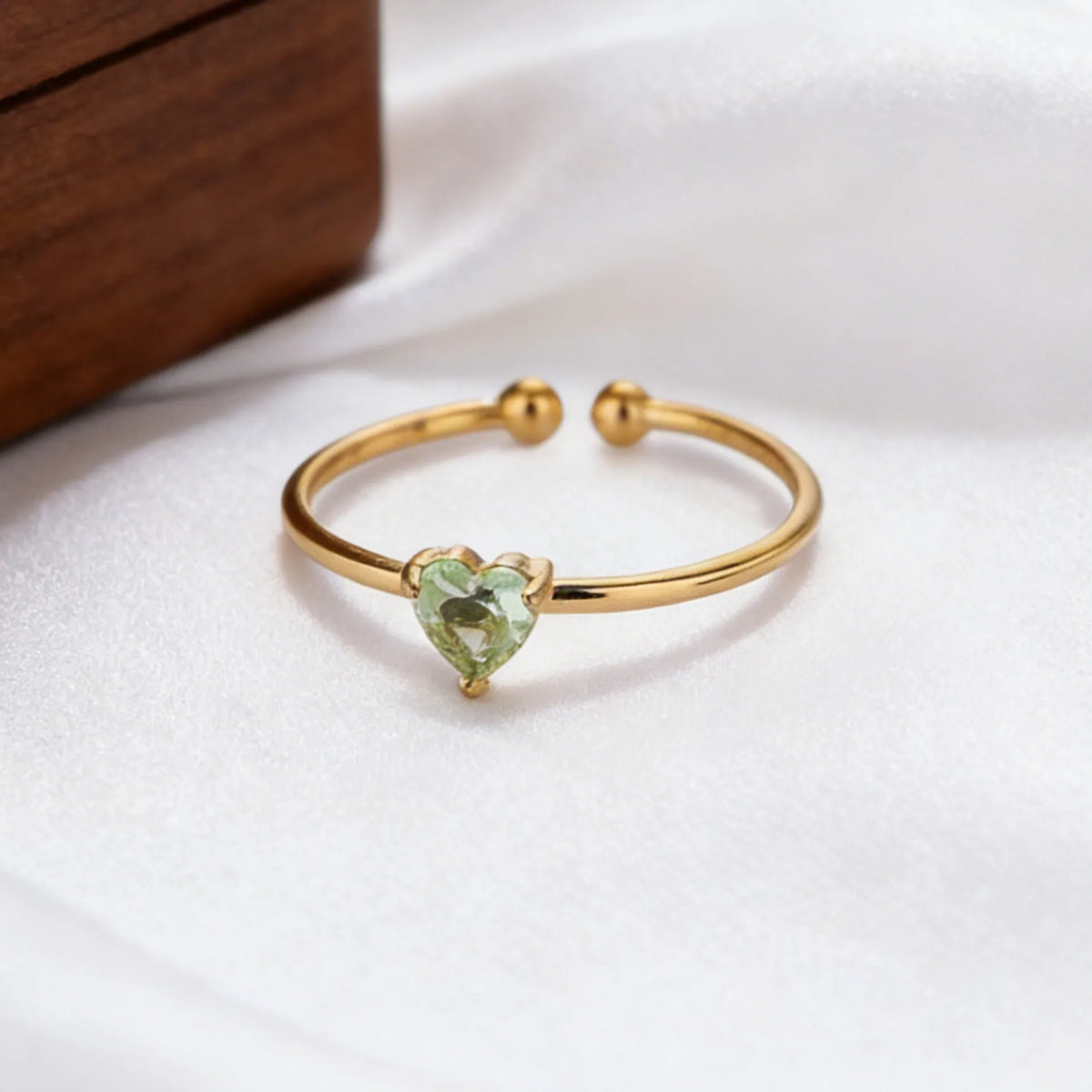 ANILLO LITTLE HEART VERDE ACUARELA