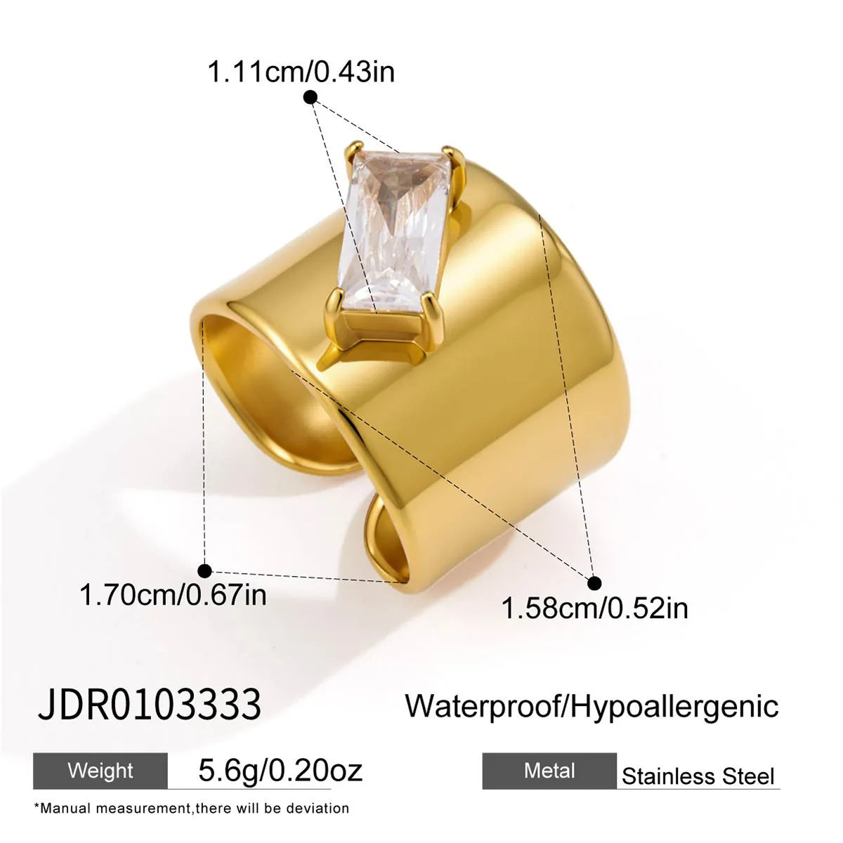 ANILLO BOMBE RECTANGLE