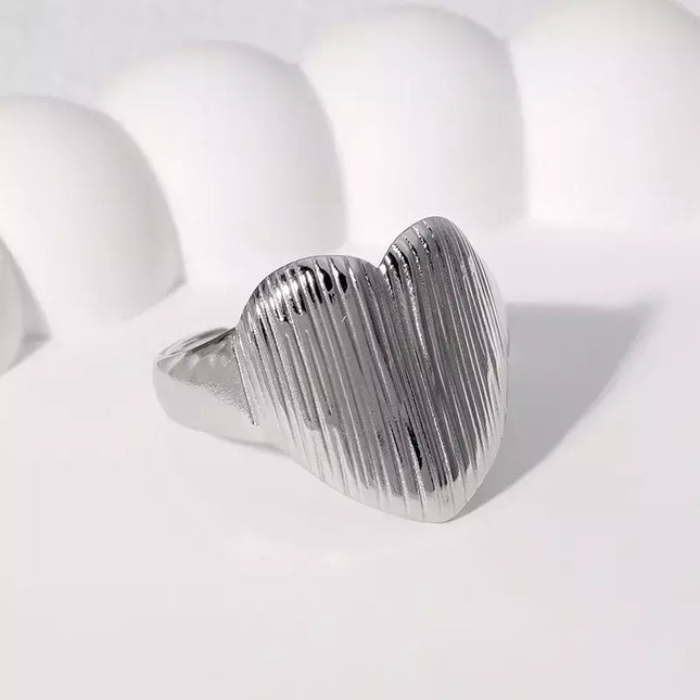 ANILLO RETRO HEART SILVER