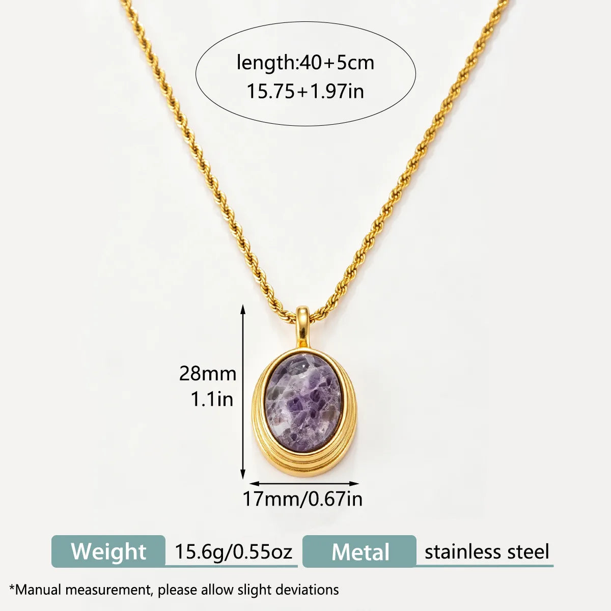 COLLAR PIEDRA MORADA