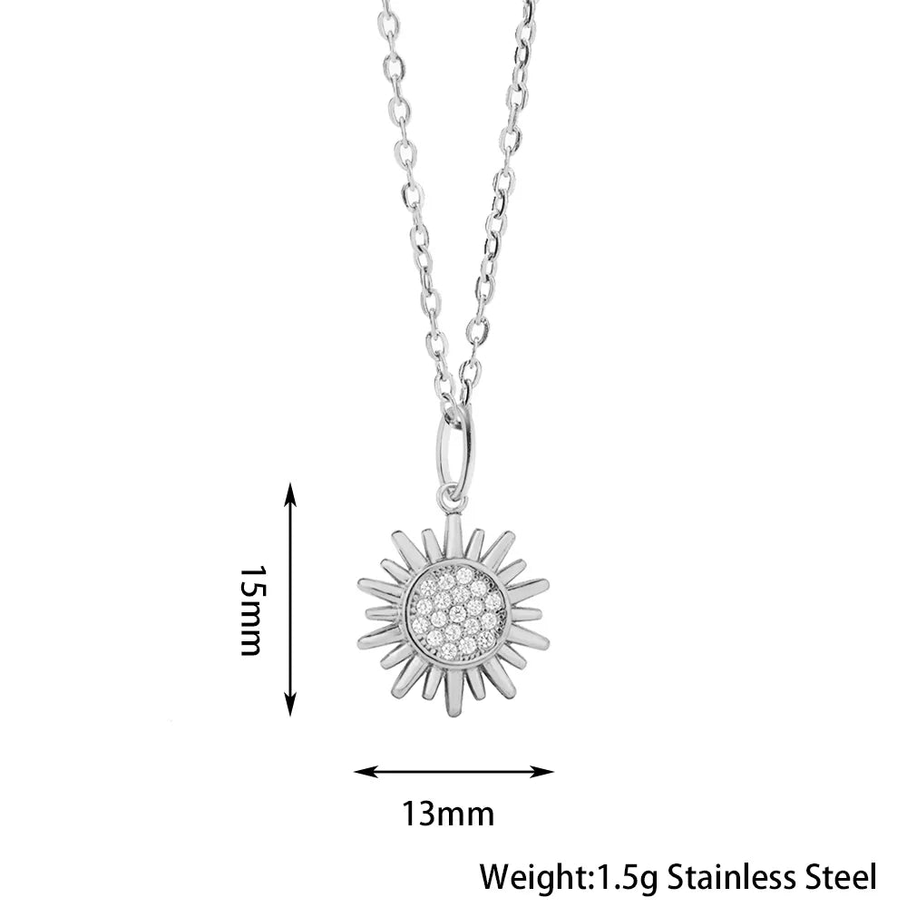 COLLAR GIRASOL MICROPAVE SILVER