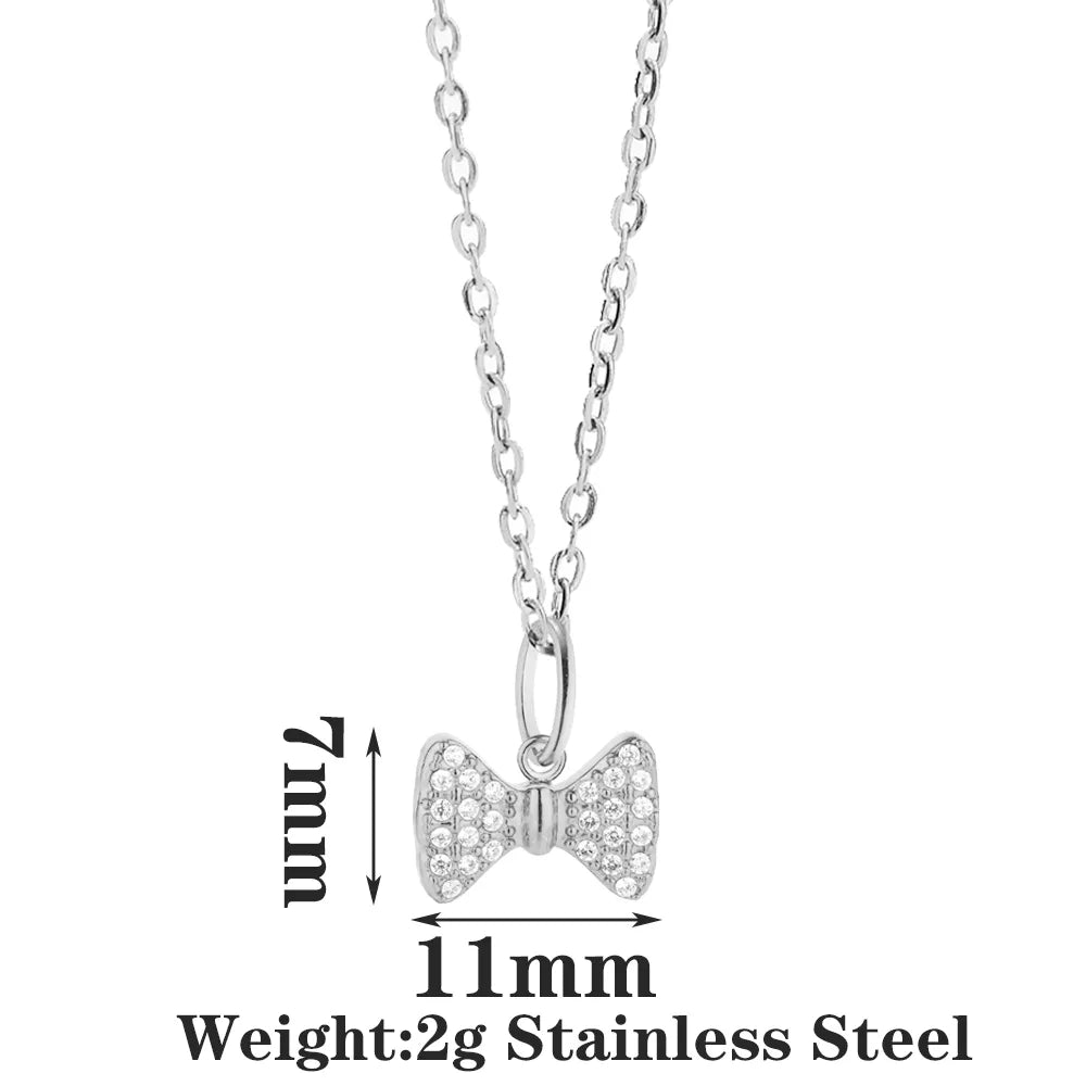 COLLAR SWEET SHINY BOW SILVER