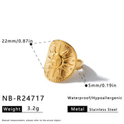 ANILLO CHAPA SOL GOLD