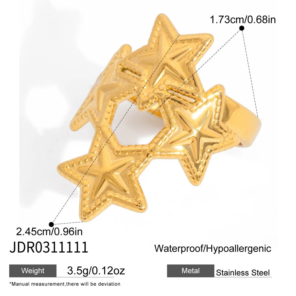 ANILLO LAS ESTRELLAS TRAMADA