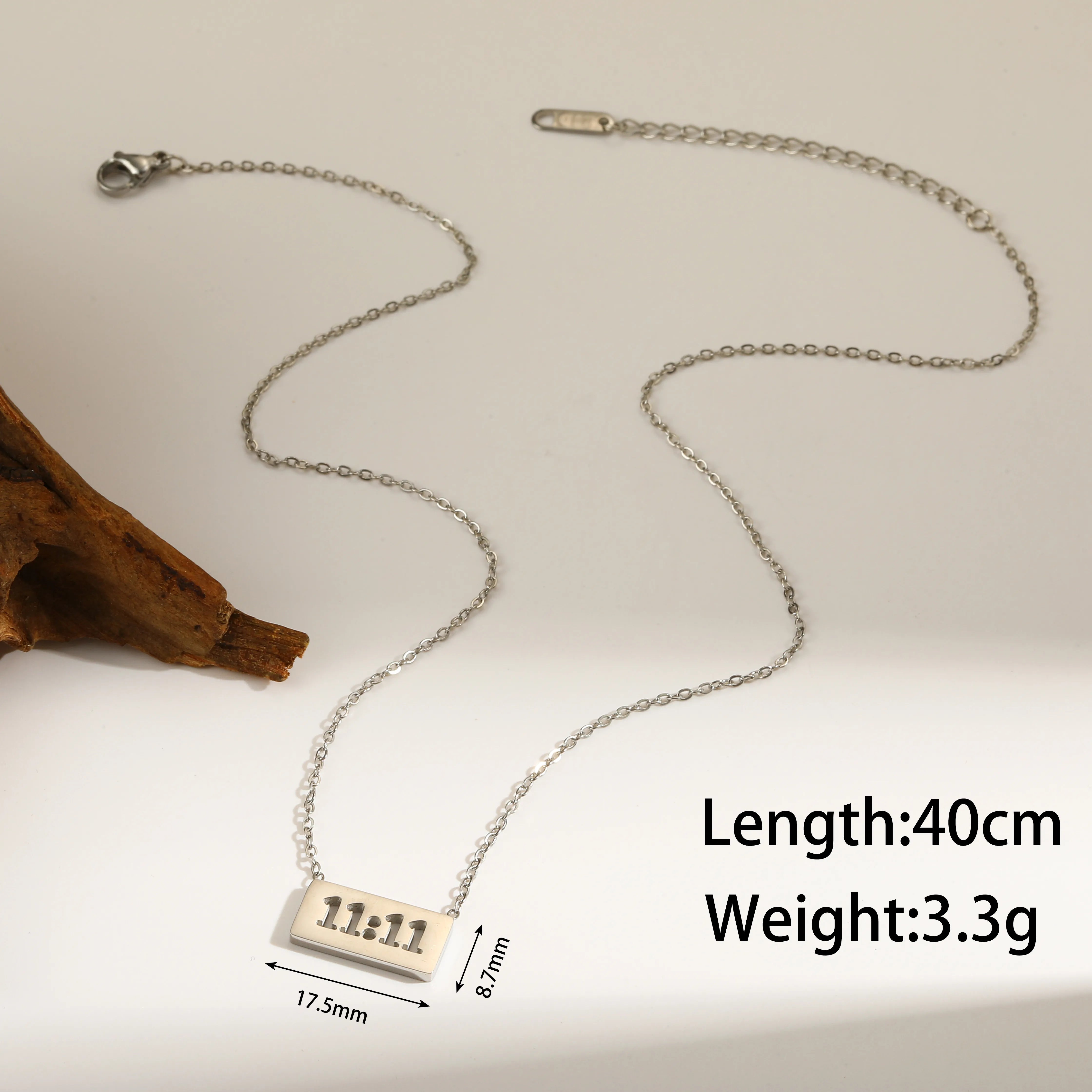 COLLAR 11 11 CALADO SILVER