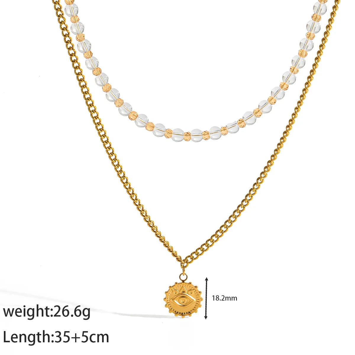 COLLAR DOBLE CRISTAL EYE