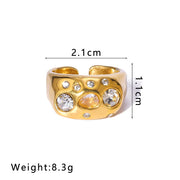 ANILLO BARROCO GOLD CUBIC