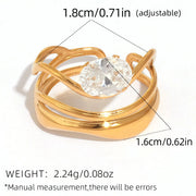 ANILLO DOBLE BOMBE CUBIC