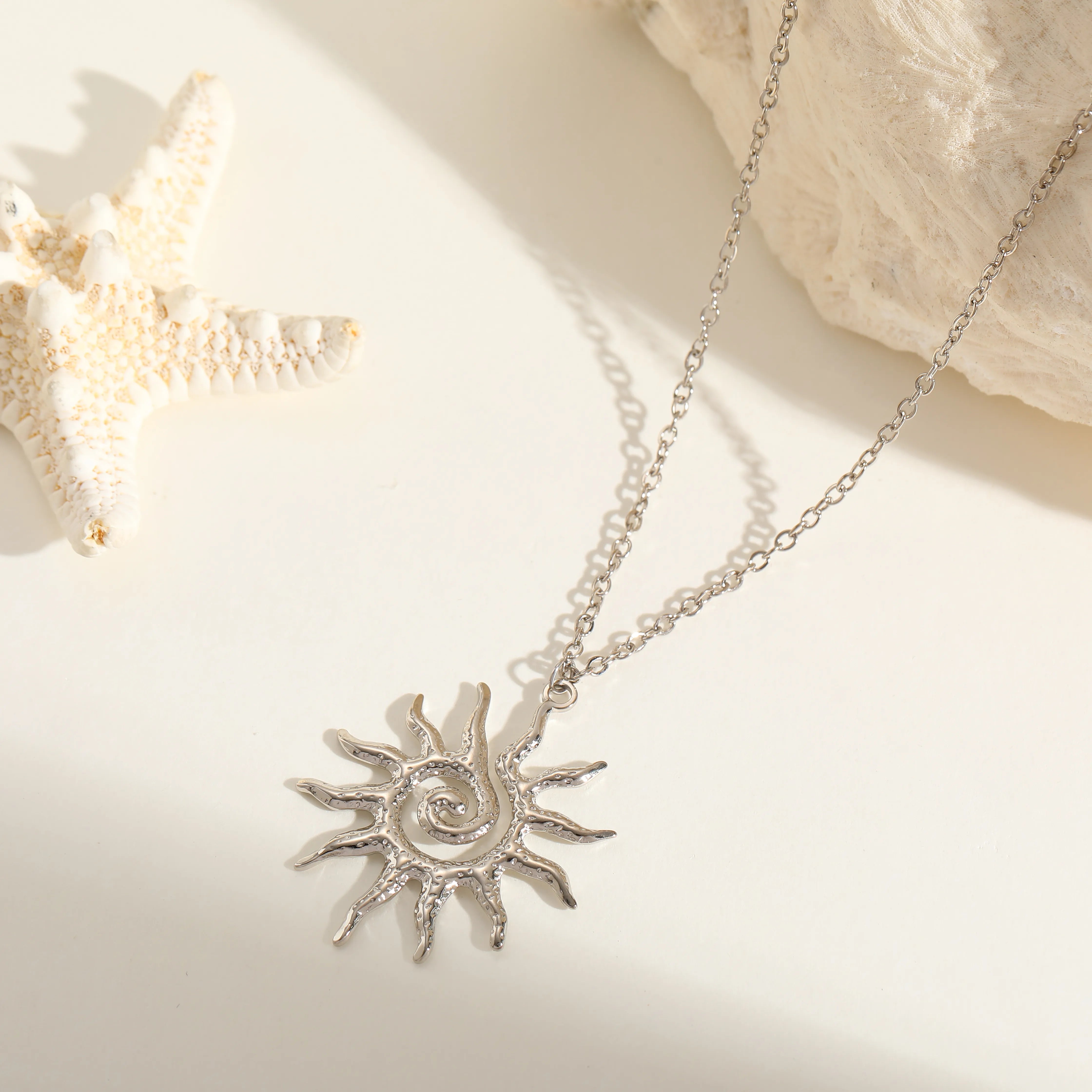 COLLAR SUNFLOWER SILVER