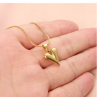 COLLAR HEART CHUNKY GOLD